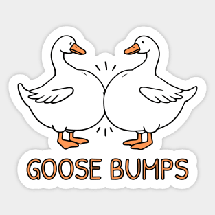 Funny Cartoon Goose Bumps Sticker